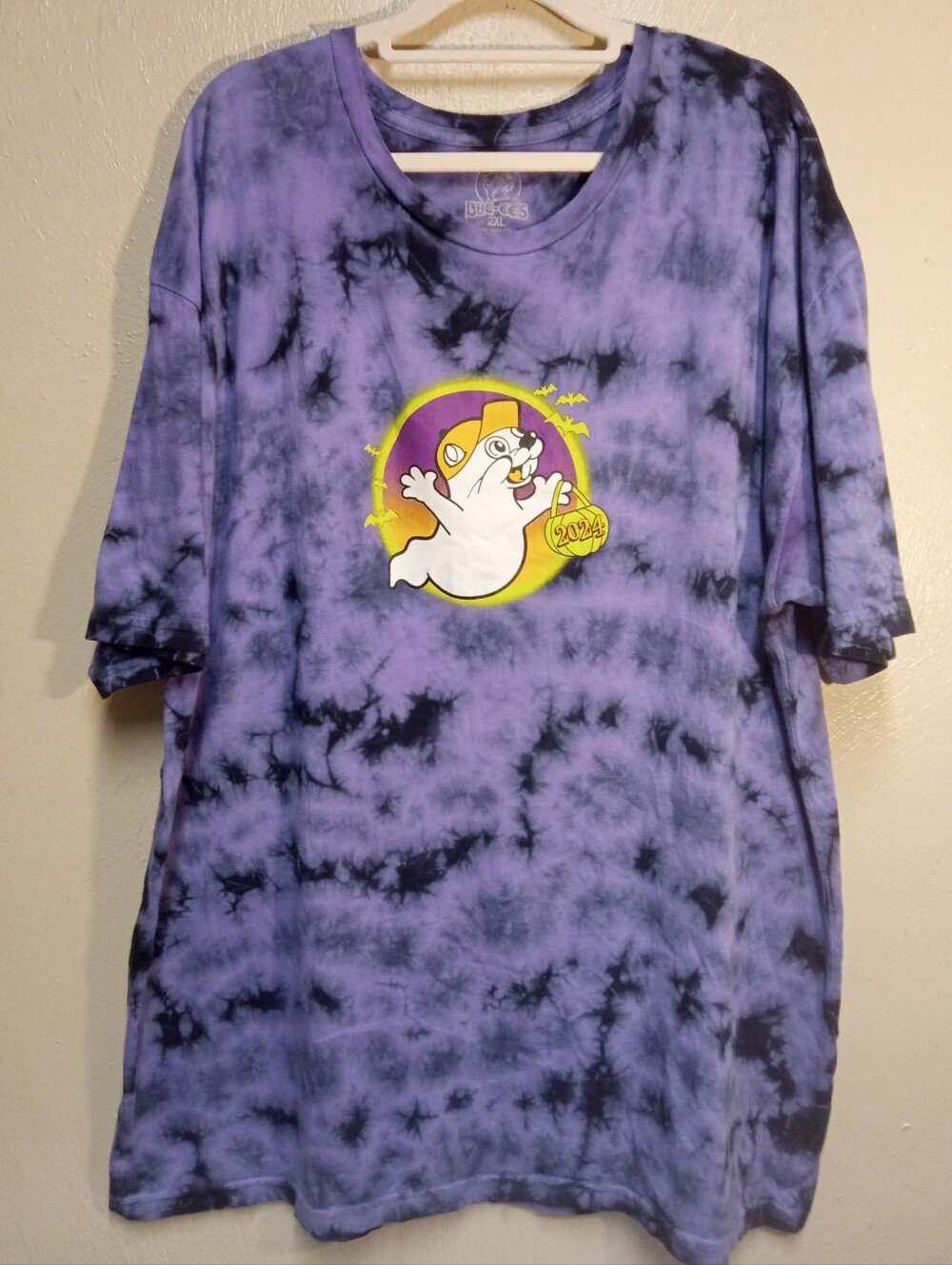 Halloween Shirt Size 2XL Buc-ee’s Hey Boo 2024 Tie Dye Unisex Adult XXL NWOT